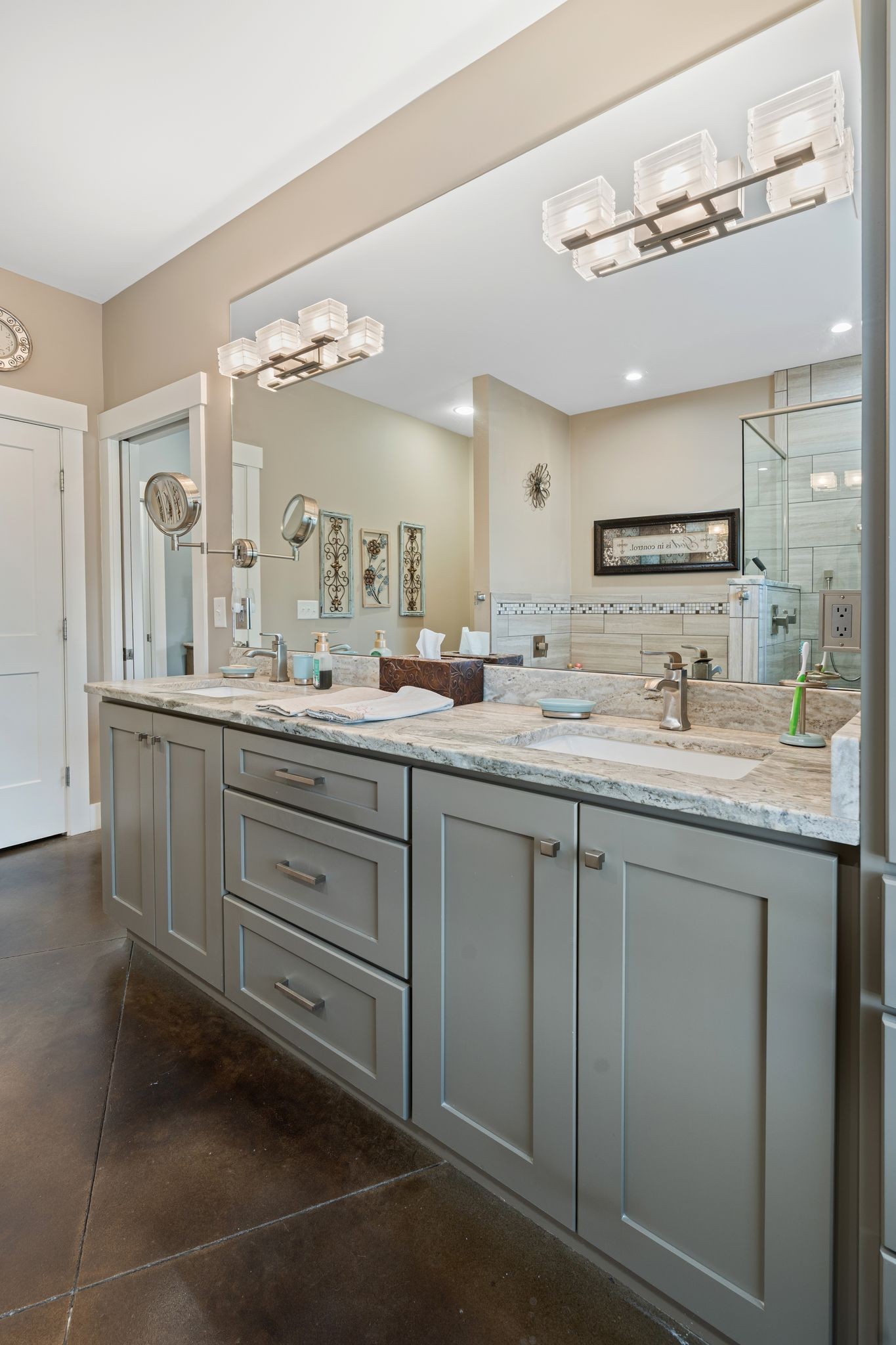 201 Graves Road Goodlettsville, TN 37072 - Photo 23 of 70 a bathroom with a granite countertop sink mirror and double