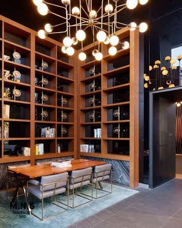 a room with bookshelf