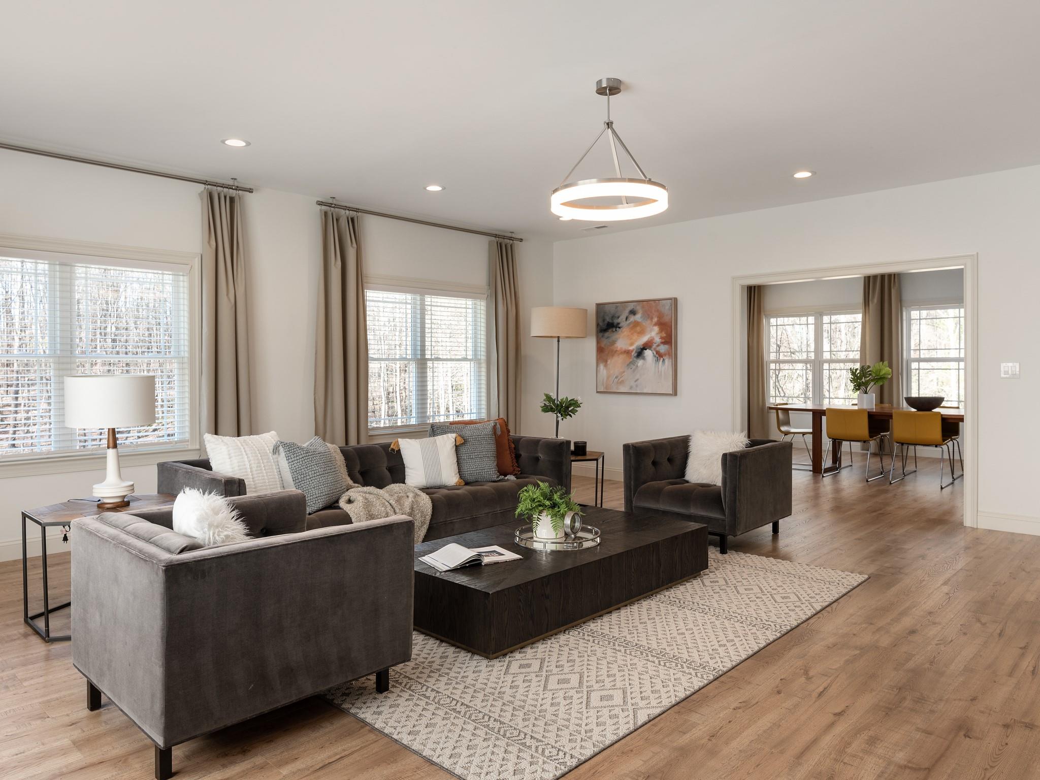 7417 New Town Road Waxhaw, NC 28173 - Photo 16 of 41 a living room with furniture potted plant and a large window
