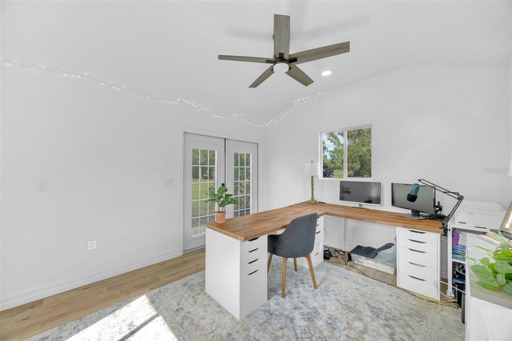 3535 Moores Lake Road Dover, FL 33527 - Photo 60 of 85 Interior of detached office. New waterproof floors, baseboards, fresh paint and ceiling fan.