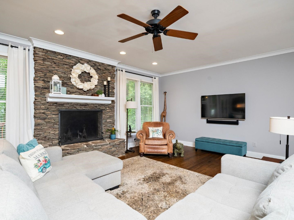 2516 Mt Vernon Church Road Raleigh, NC 27614 - Photo 9 of 58 a living room with furniture and a flat screen tv