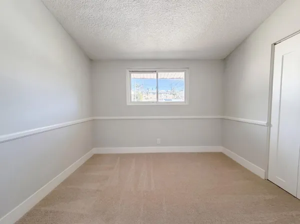 an empty room with a window