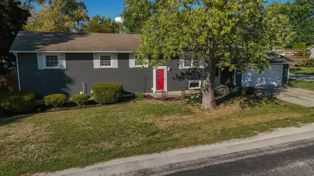a view of backyard of house