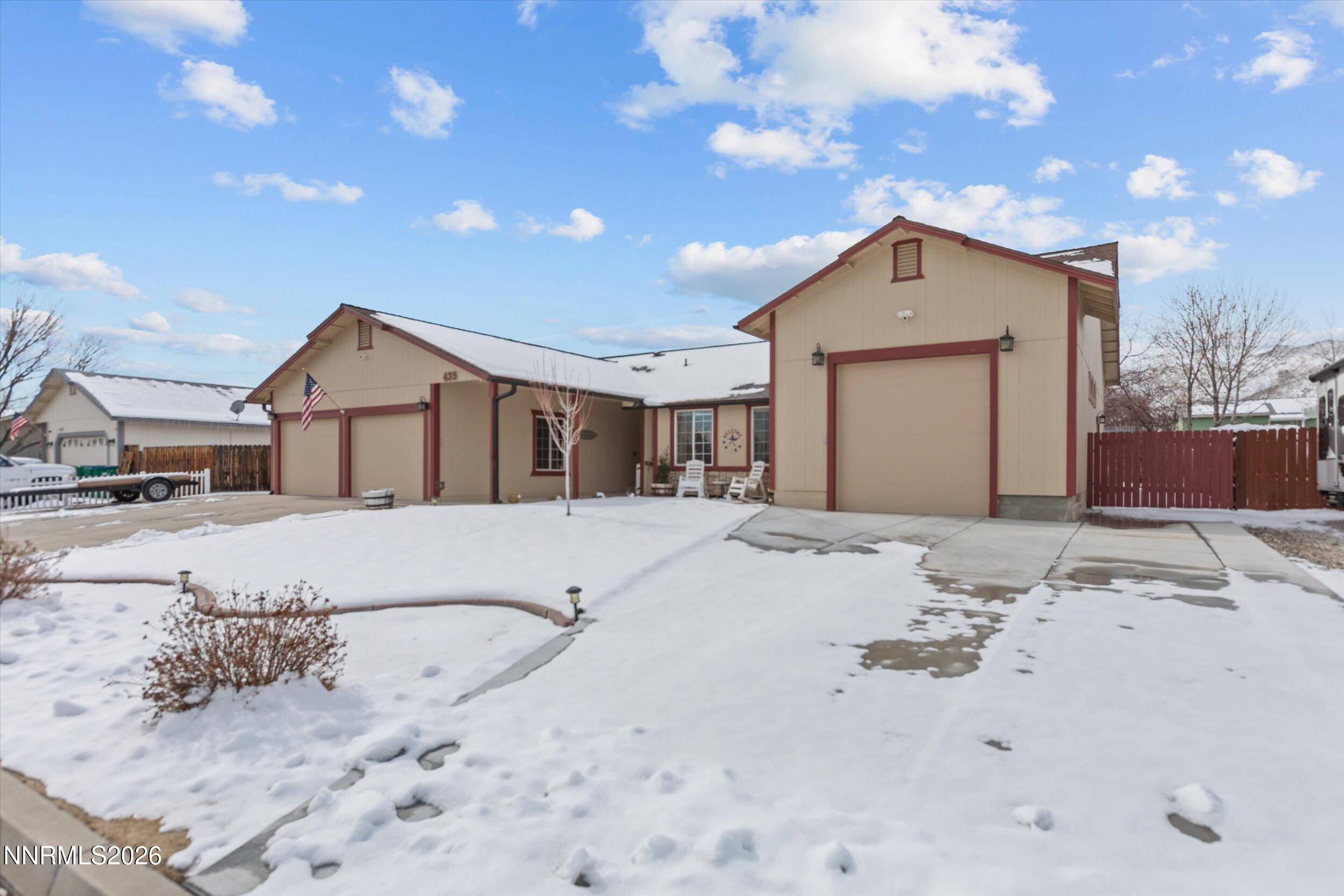 435 Kathy Terrace Sparks, NV 89436 - Photo 39 of 49 a view of a house with snow on the road