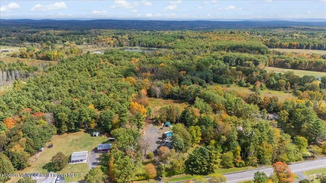 a view of city and mountain