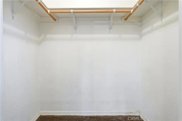 a view of small space with racks on the wall