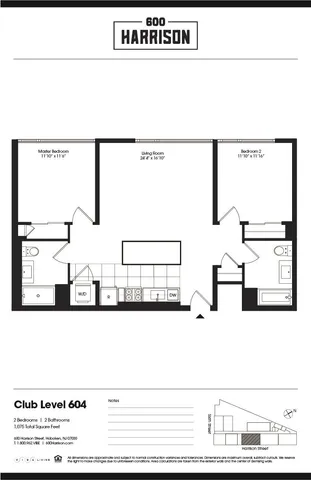 $4,400 | 600 Harrison Street, Unit 602, Hoboken, NJ 07030