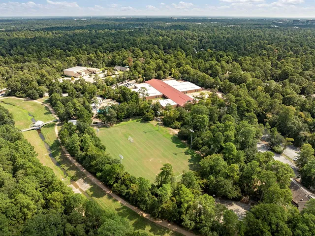 a view of a lake with a city