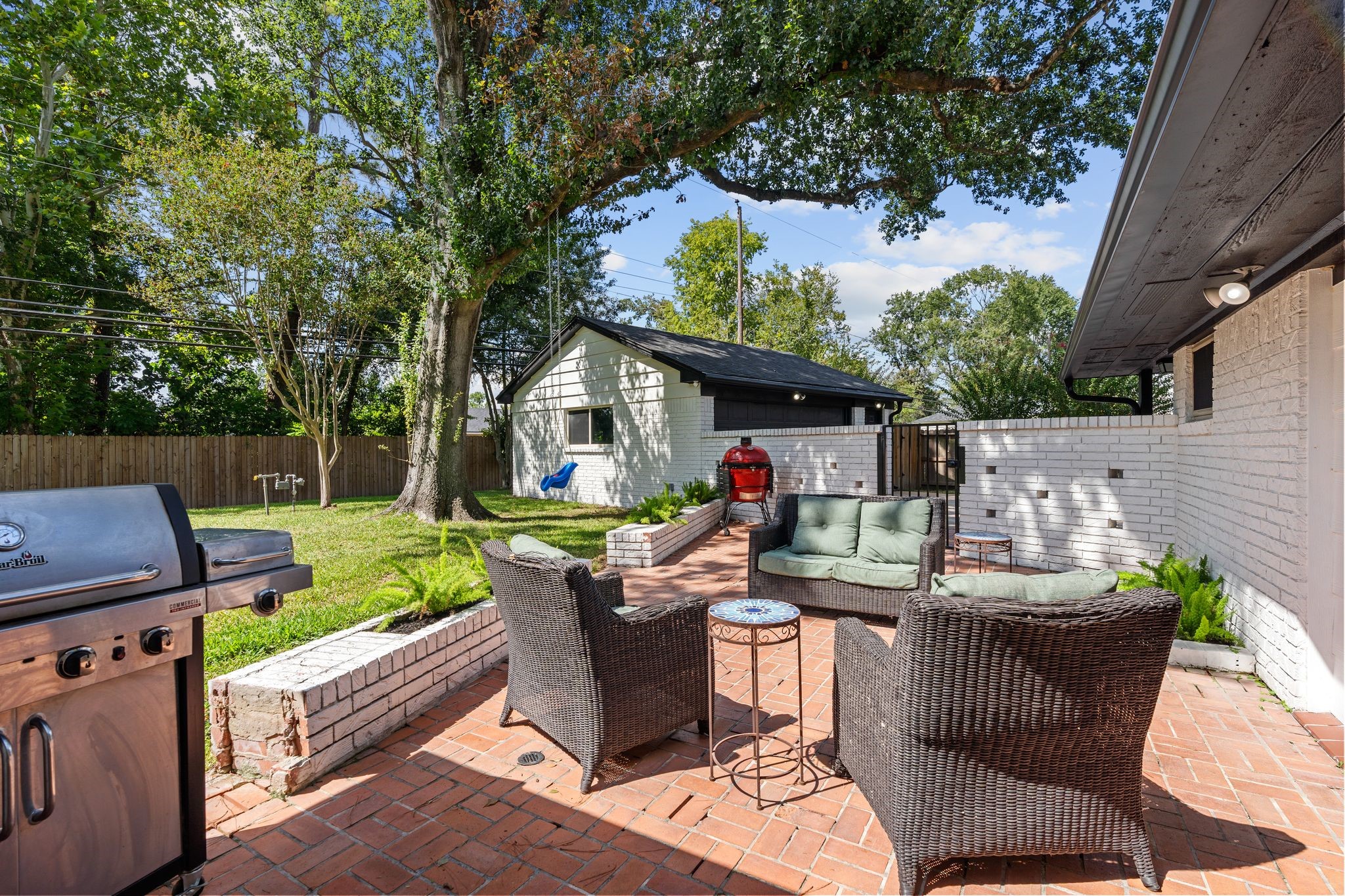 4423 Apollo Street Houston, TX 77018 - Photo 24 of 34 A charming brick paved patio ideal for outdoor dining and entertaining.