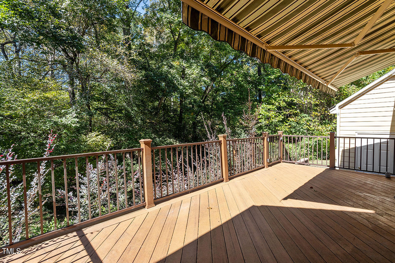 3124 Coachman's Way Durham, NC 27705 - Photo 25 of 30 a view of balcony with wooden floor and fence