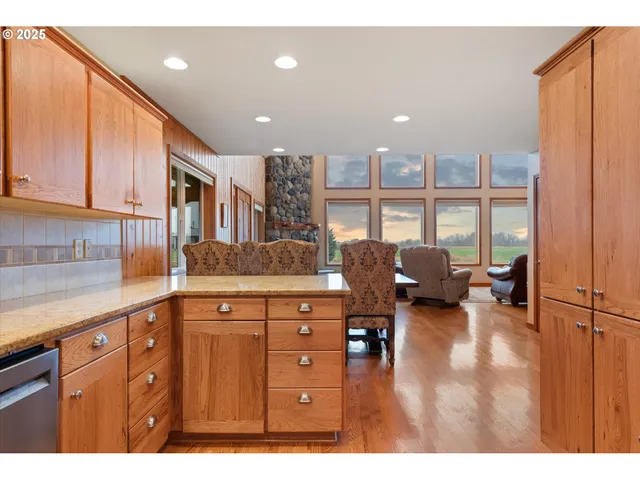 a kitchen with counter top space cabinets and outdoor counter space