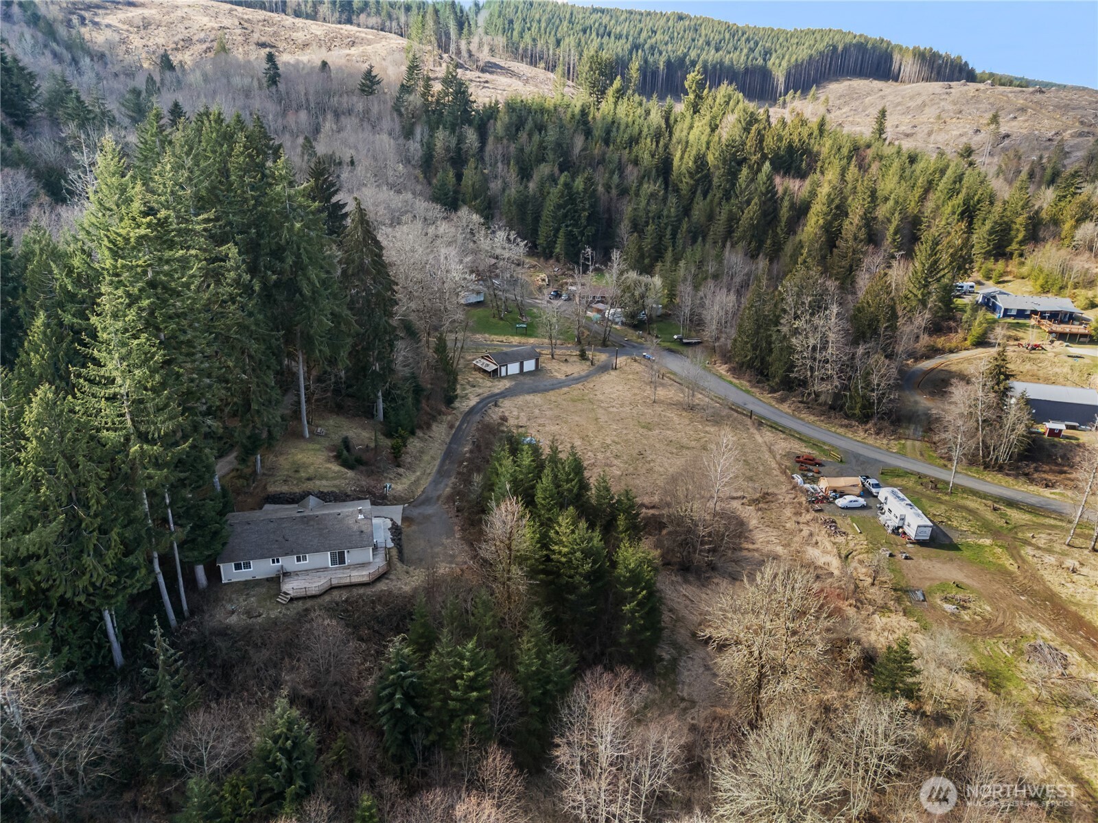 159 Salzer Road Centralia, WA 98531 - Photo 35 of 40 a view of a forest with a mountain