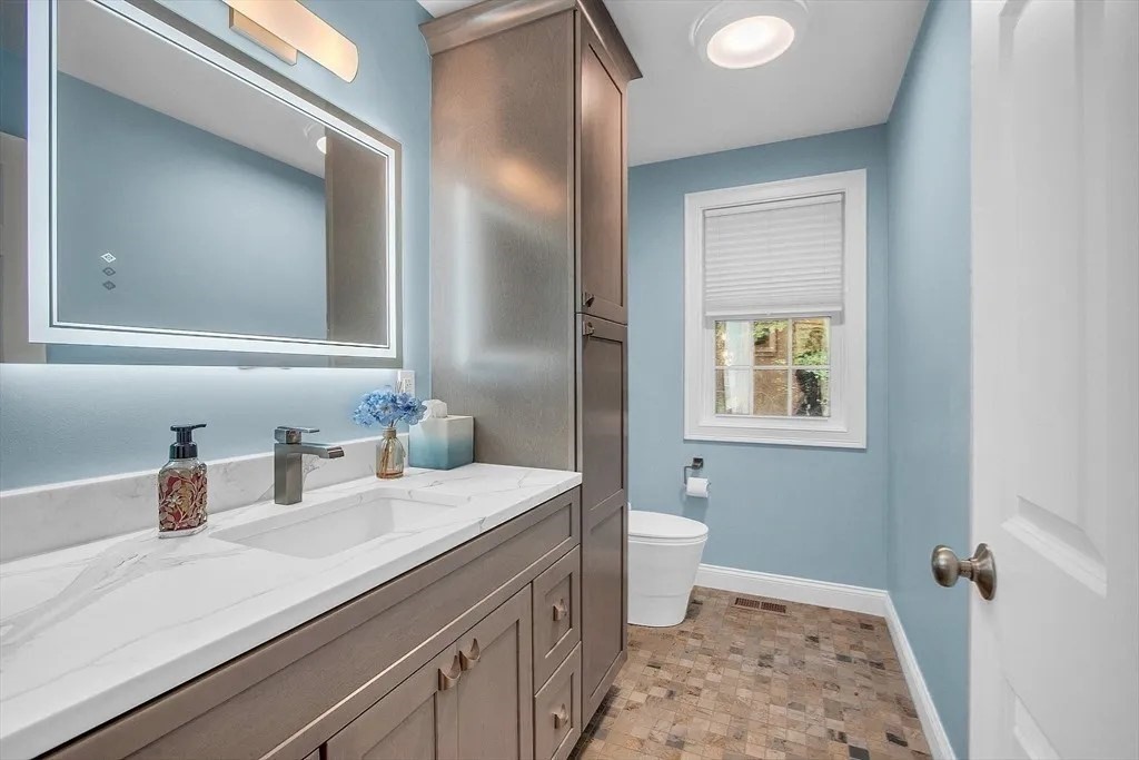 2 Morris Lane Rutland, MA 01543 - Photo 25 of 41 a bathroom with a sink a toilet and a mirror