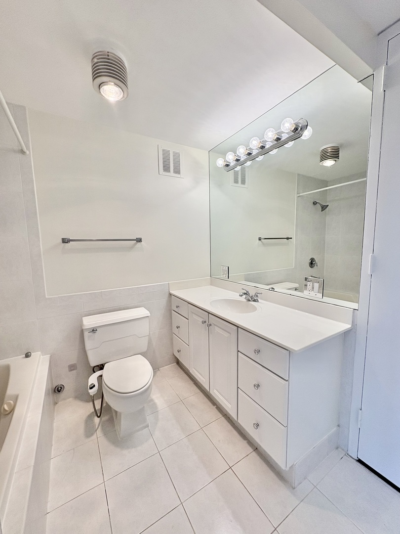 505 North Lake Shore Drive, Unit 3312 Chicago, IL 60611 - Photo 17 of 35 a bathroom with a sink toilet and mirror