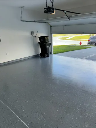 a view of a garage