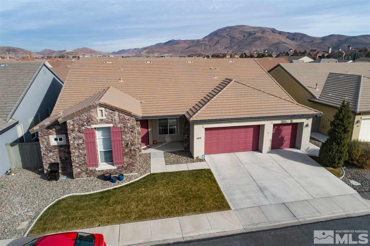 1675 Greycrest Way Reno, NV 89521 - Photo 25 of 25 a front view of house with yard and mountain view in back