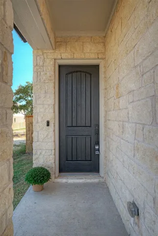 a view of front door of house