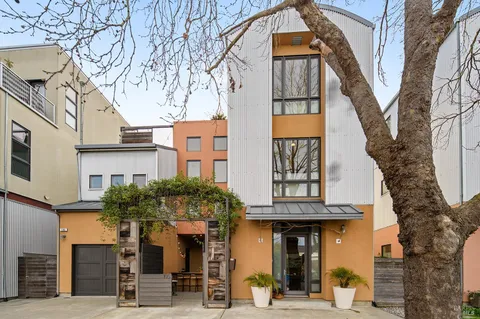 a front view of a building