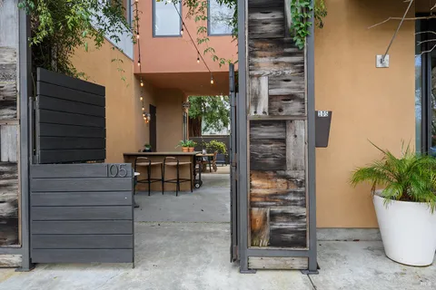 a view of outdoor space with seating area