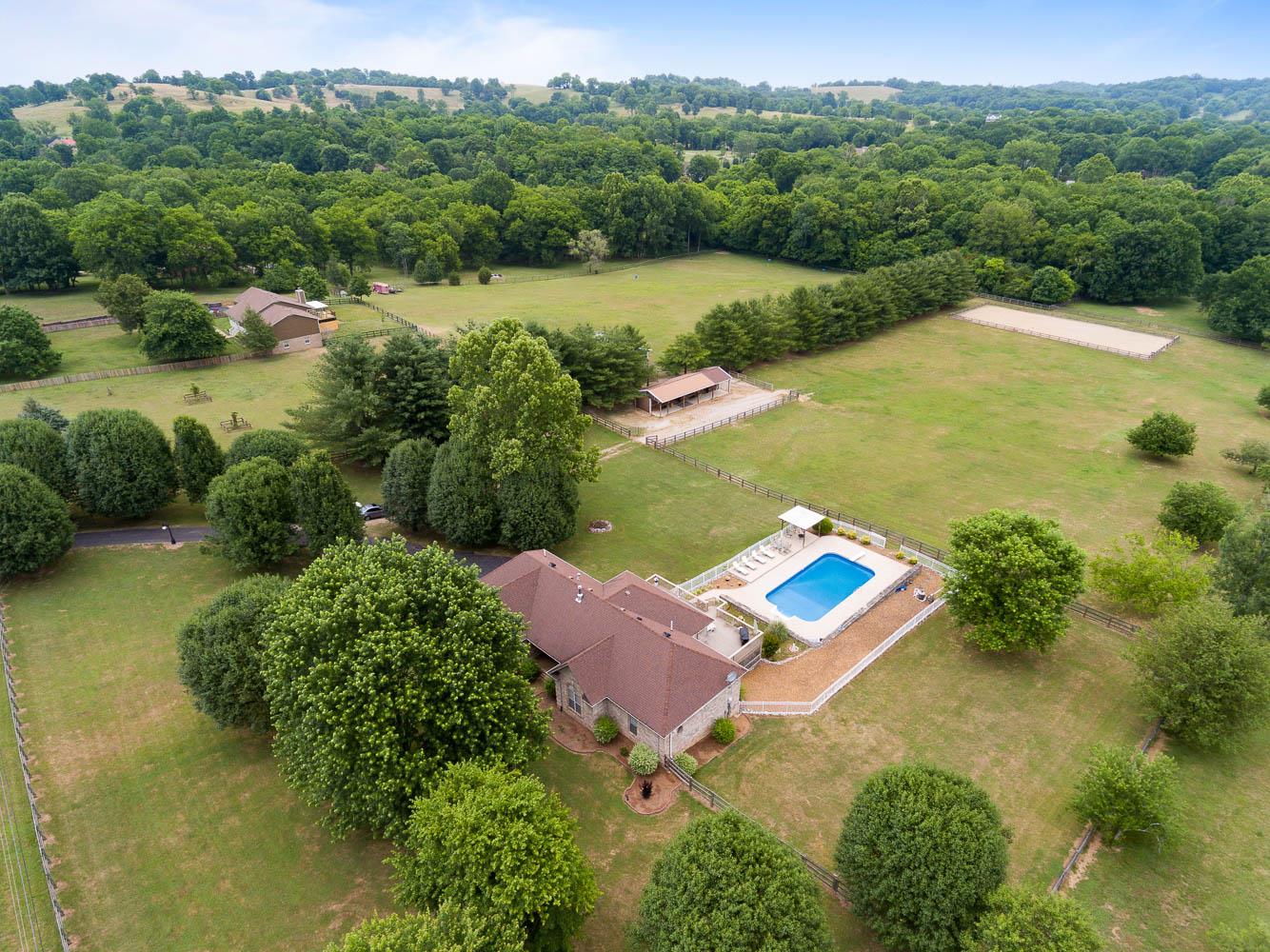 1018 Rip Steele Road Columbia, TN 38401 - Photo 20 of 28 an aerial view of residential houses with outdoor space and lake view