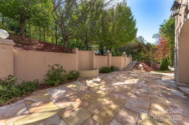 a view of a backyard of a house