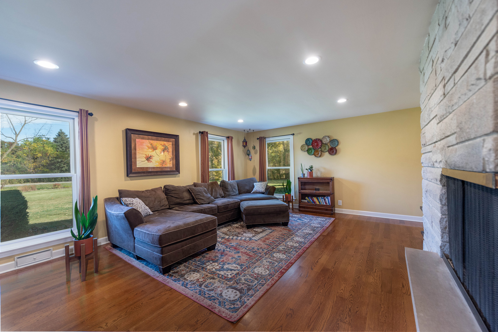 36W231 Crane Road St. Charles, IL 60174 - Photo 6 of 29 a living room with furniture and a fireplace
