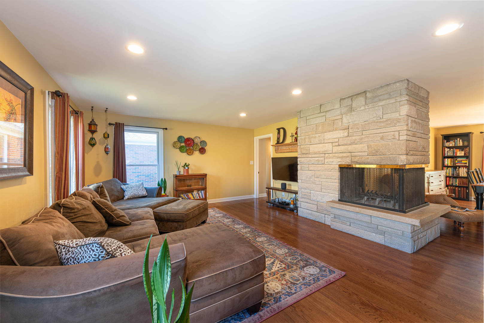 36W231 Crane Road St. Charles, IL 60174 - Photo 7 of 29 a living room with furniture and a fireplace