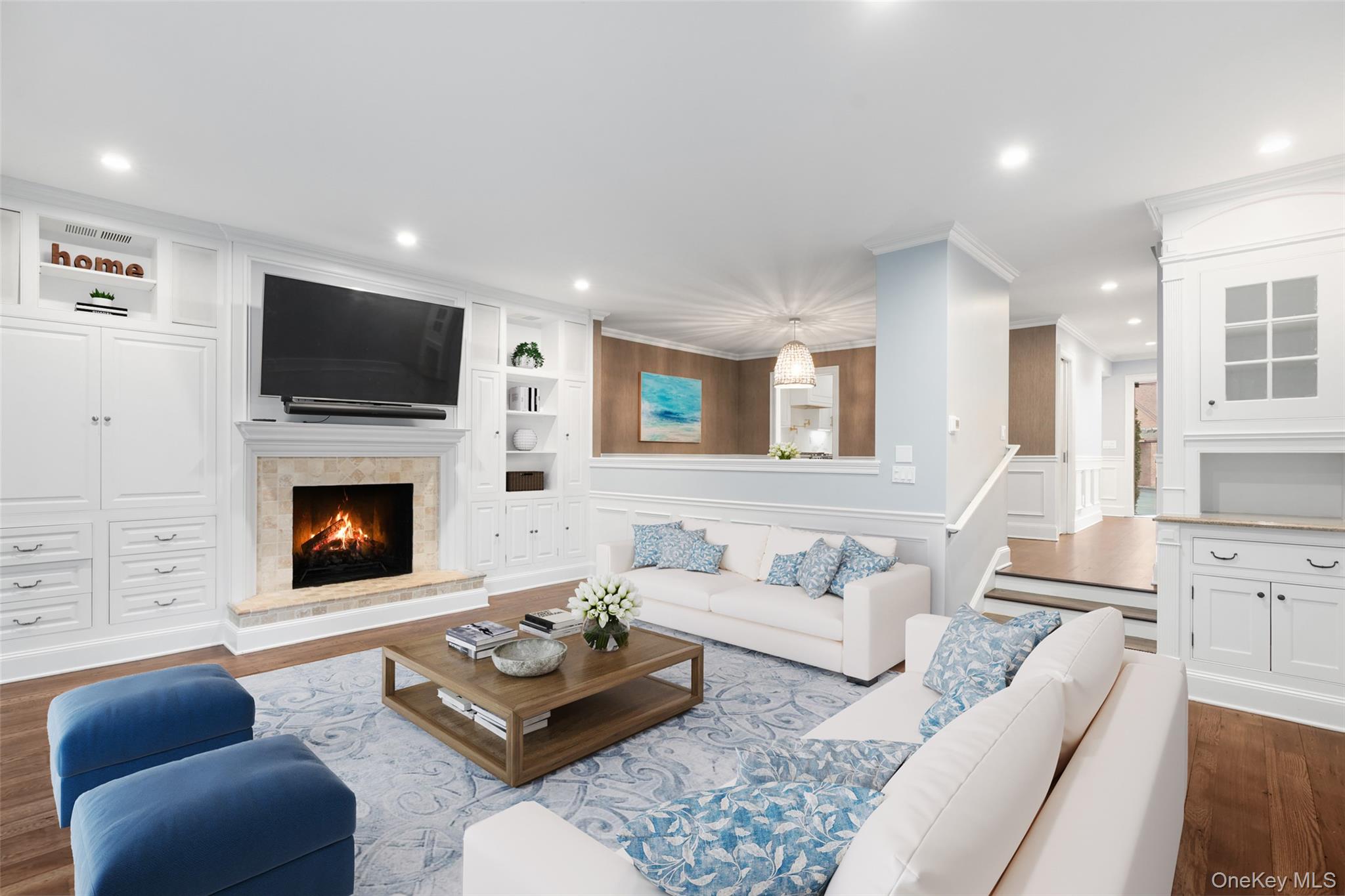 36 Waters Edge Rye, NY 10580 - Photo 6 of 30 Living room with fireplace and built-ins