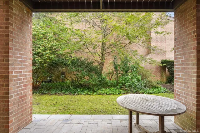 a view of a porch with a yard