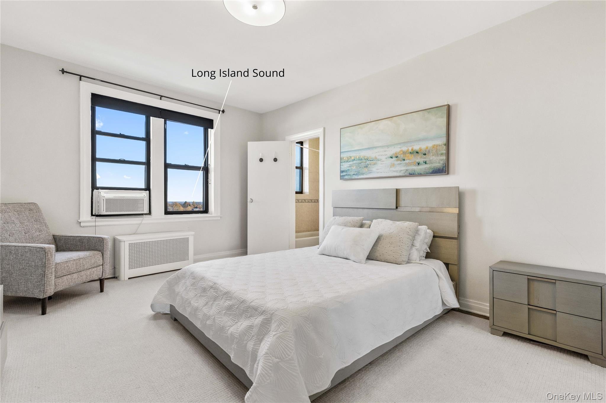 11 Alden Road, Unit 6L Larchmont, NY 10538 - Photo 16 of 22 a bedroom with a bed couch and window