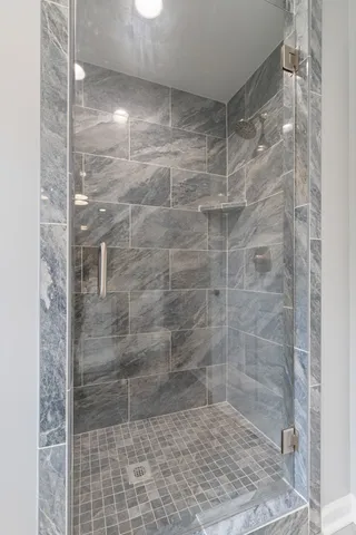 a view of a livingroom with a chandelier