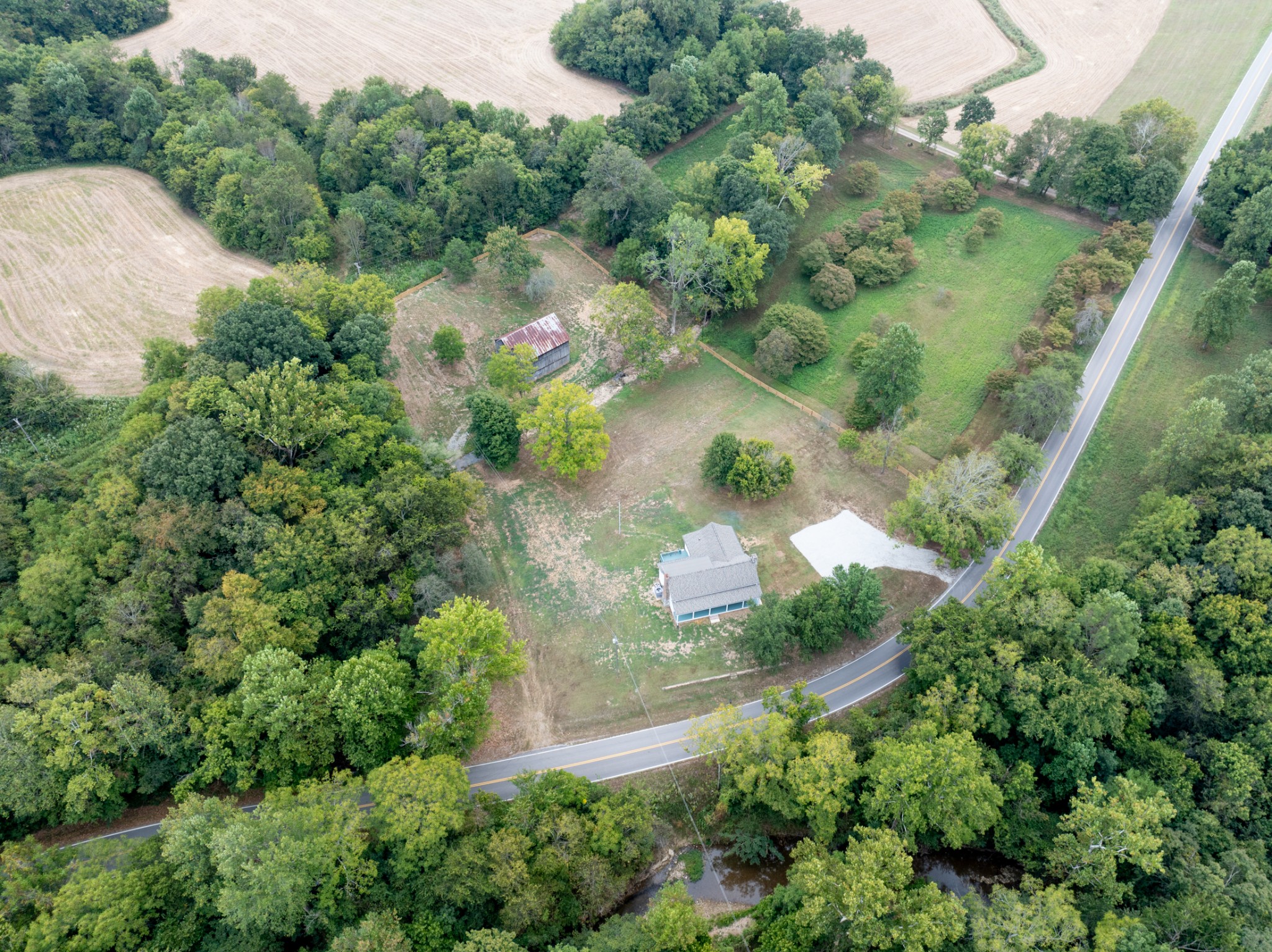 260 Old Highway 48 Charlotte, TN 37036 - Photo 65 of 71 an aerial view of a residential houses with outdoor space and trees all around