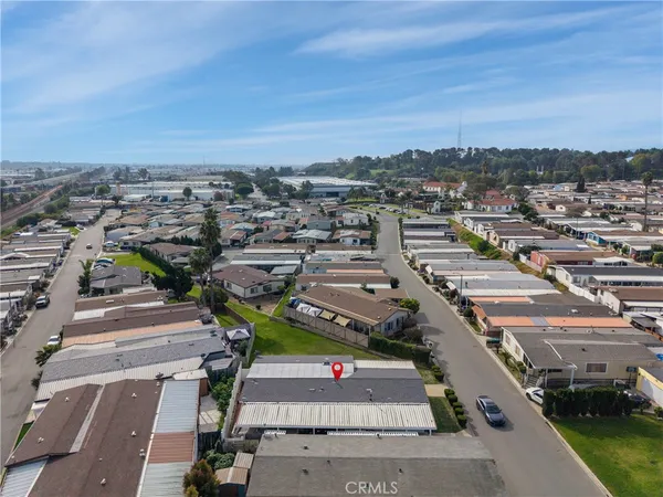 an aerial view of a city
