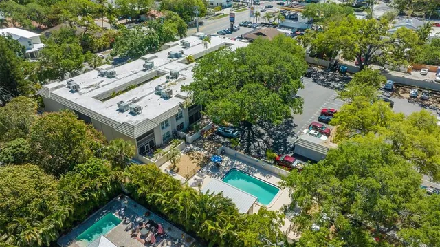 a view of outdoor space with garden and deck