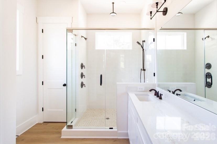 1 Antioch Church Road Weddington, NC 28104 - Photo 13 of 22 a bathroom with a bathtub and a shower