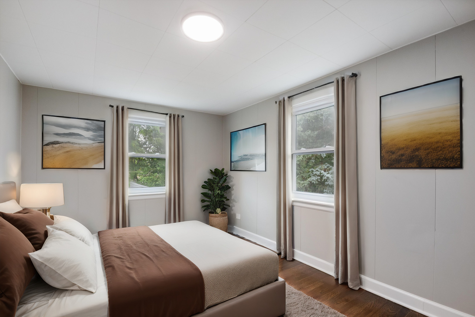 2513 5th Avenue North Riverside, IL 60546 - Photo 21 of 27 a bedroom with a bed and glass window