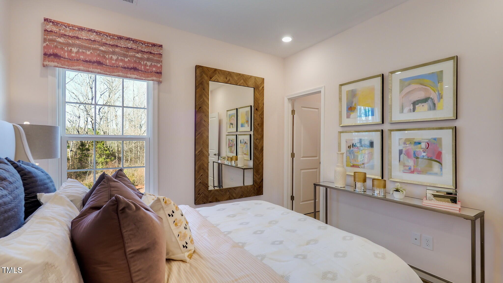 1307 Cosmic Drive Durham, NC 27703 - Photo 24 of 30 a living room with furniture a window and a flat screen tv