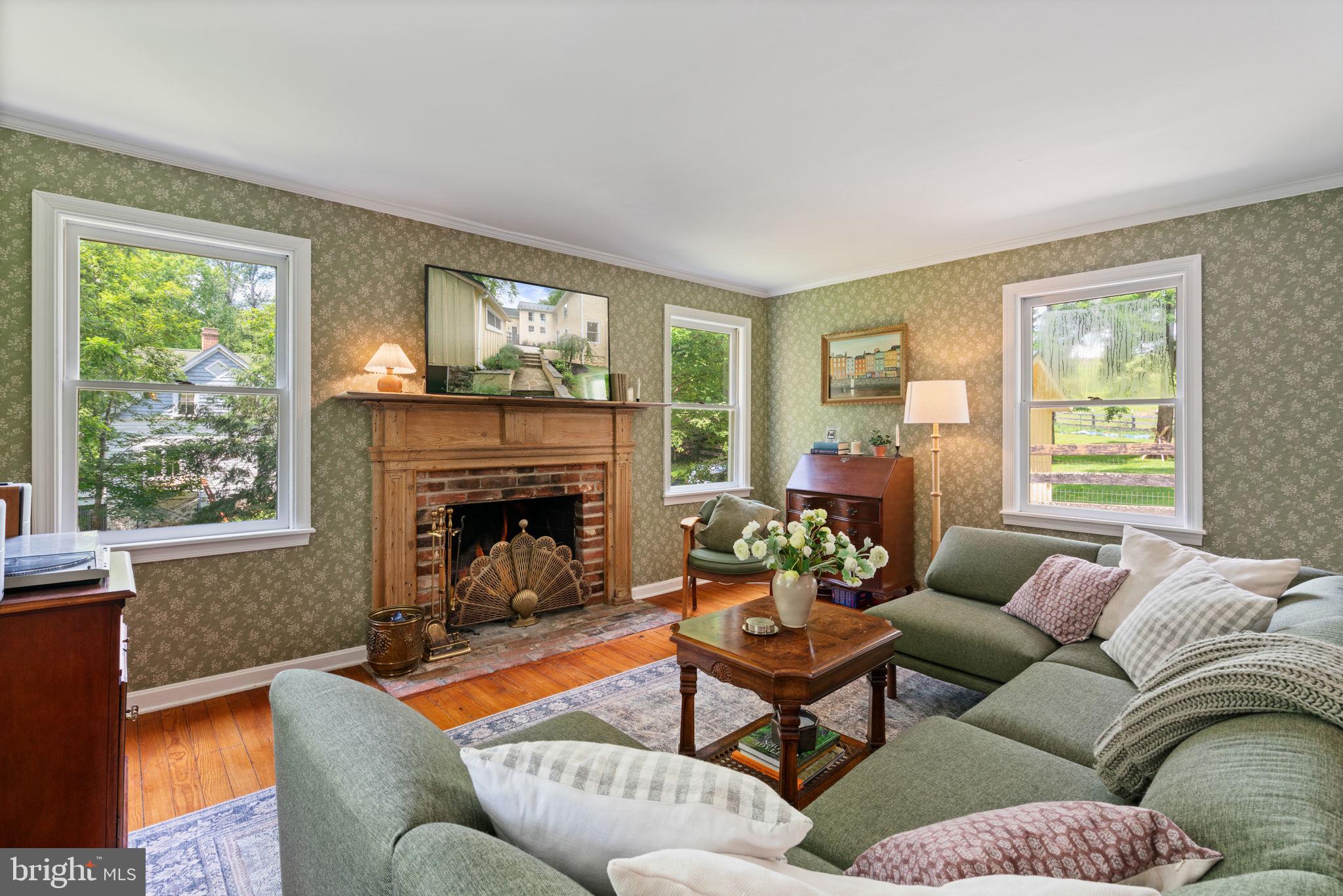 8520 Maidstone Road Delaplane, VA 20144 - Photo 31 of 67 Living Room with Wood-burning Fireplace