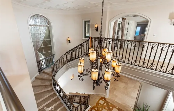 a view of balcony with furniture