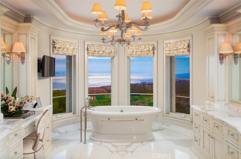 1 Shell Beach Newport Coast, CA 92657 - Photo 21 of 46 a view of spacious bathroom with a tub and shower