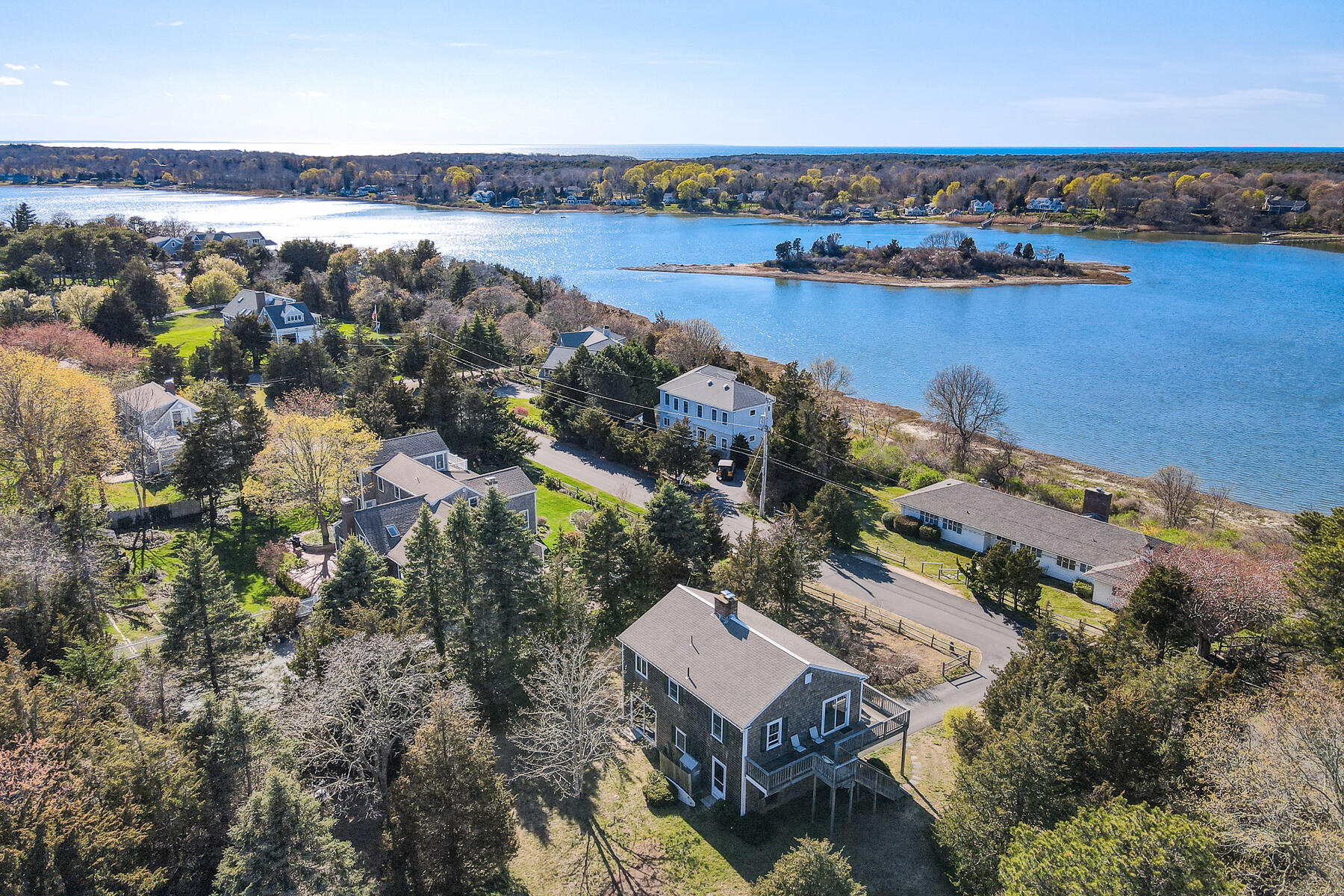 22 Ruggles Road Orleans, MA 02653 - Photo 30 of 38 an aerial view of a city with lots of residential buildings