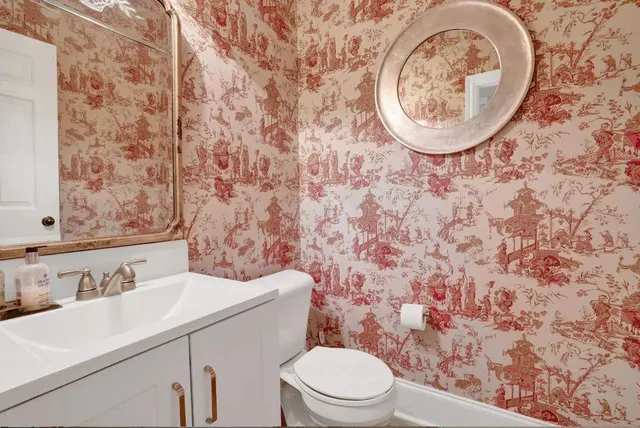 a bathroom with a sink and a toilet