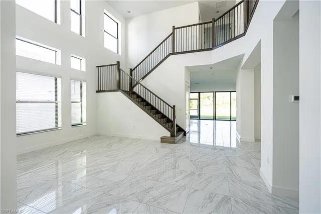 a view of an entryway with staircase