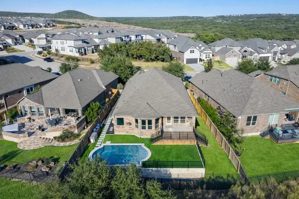 an aerial view of multiple house