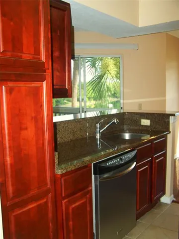 a view of a small space with a window