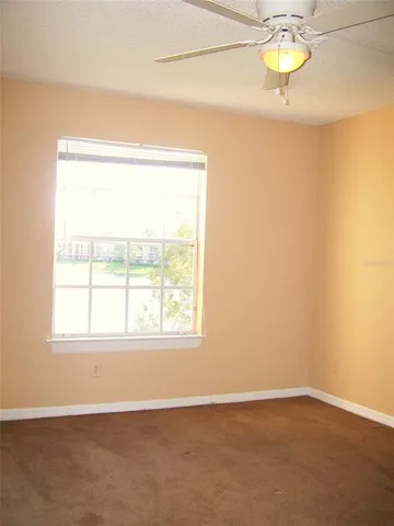 a view of a city from a dining room