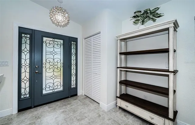 a view of room with workspace and window