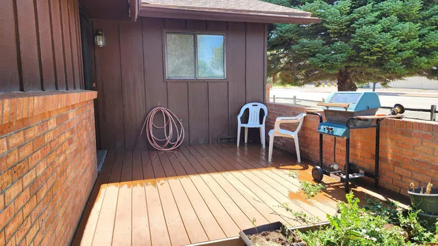 a view of outdoor space yard deck patio and outdoor seating
