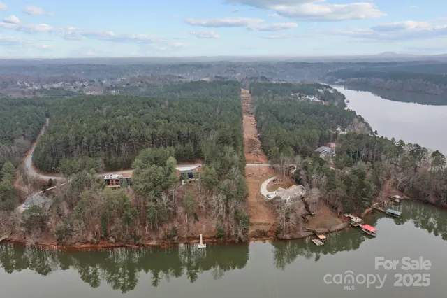a view of a lake with a mountain