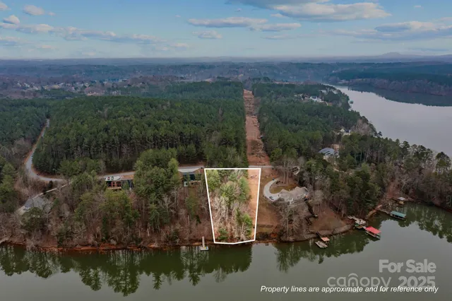 a view of a lake with a mountain in the background